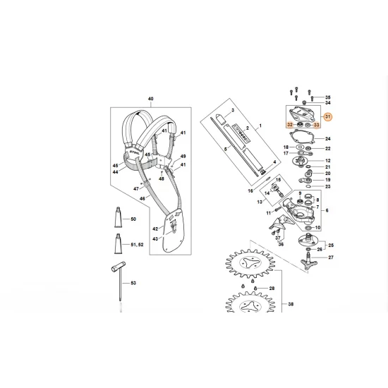 STIHL  Pokrywa przekładni 4180 640 5800